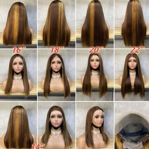 100% Human Hair Super Double Drawn Dob Wig High Quality Bone Straight Wig - Product Image 3