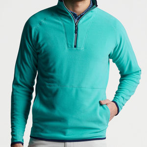 OEM Marca Calidad 250GSM Slim Fit Golf Pullover Color sólido 1/4 Cremallera para hombres Logotipo personalizado Invierno Soport Quarter Zip Pullover - Product Image 3