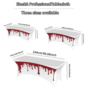 Tovaglia stampata su ordinazione <span class=keywords><strong>della</strong></span> zucca di Halloween all'ingrosso piccola copertura elastica elastica <span class=keywords><strong>della</strong></span> tavola di lavorazione - Product Image 5