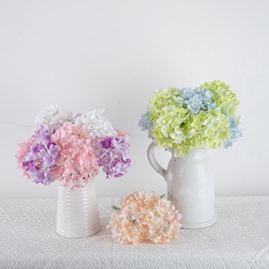 Flores Artificiales de Hortensia CallaFloral, Rama Individual, Blanco, Rosa, Azul, Verde, Champán, Morado, Decoración de Interiores, Ramo de Boda - Product Image 1