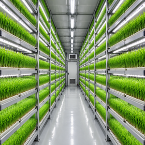 Ferme hydroponique en conteneur maritime 40HQ, salle de culture verticale pour l'herbe, irrigation automatique, contrôle climatique pour l'orge et l'alfalfa - Product Image 3