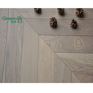 100% gỗ thực Chevron sồi thiết kế gỗ sàn xương cá gỗ sồi sàn gỗ trong bán nóng - Product Image 4