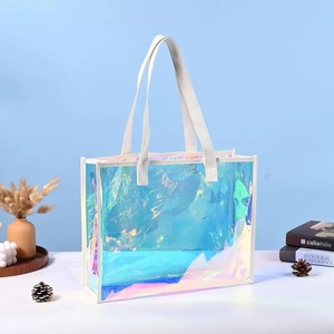 <span class=keywords><strong>Sac</strong></span> transparent personnalisé, <span class=keywords><strong>sac</strong></span> à main portable imperméable, sacs en plastique PVC laser, emballage de vêtements, <span class=keywords><strong>sac</strong></span> fourre-tout, <span class=keywords><strong>sac</strong></span> cadeau, vente en gros - Product Image 2