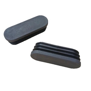 Embout ovale en plastique pour pied de meuble, tube de protection 20x60mm, noir, installation facile - Product Image 1