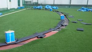 Césped <span class=keywords><strong>Artificial</strong></span> Económico de 15 mm y 3 Tonos Verde de Jiangsu para Jardinería, Uso Residencial o en Techos para Presupuestos Bajos - Product Image 6