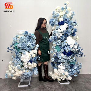 ซุ้มแต่งงานดอกไม้ประดิษฐ์เนื้อผ้าไหมเรียบหรู ขนาด 1.8-2.4 ม. ปรับแต่งรูปทรงและสีได้ ขาว ฟ้า ชมพู - Product Image 1