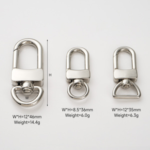 Toptan çok fonksiyonlu paslanmaz çelik 8mm <span class=keywords><strong>Metal</strong></span> yaylı kanca toka 12mm çanta askısı döner çanta için basmalı klips <span class=keywords><strong>Metal</strong></span> baskı kanca - Product Image 1