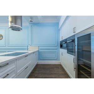 Gabinetes de Cocina <span class=keywords><strong>Prima</strong></span> con Cuerpo de Madera Sólida <span class=keywords><strong>Natural</strong></span> Pintada, Acabado con Pintura Ecológica <span class=keywords><strong>y</strong></span> Encimera de Piedra - Product Image 5