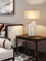 Lampe de table en albâtre au design oriental moderne, lampe de bureau LED à intensité variable pour la décoration intérieure de luxe, chambre et salon
