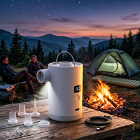 Pompe à air électrique portable 4000 mAh avec lumière LED pour camping, voyage, matelas gonflable, bateau et sac sous vide - Vente en gros