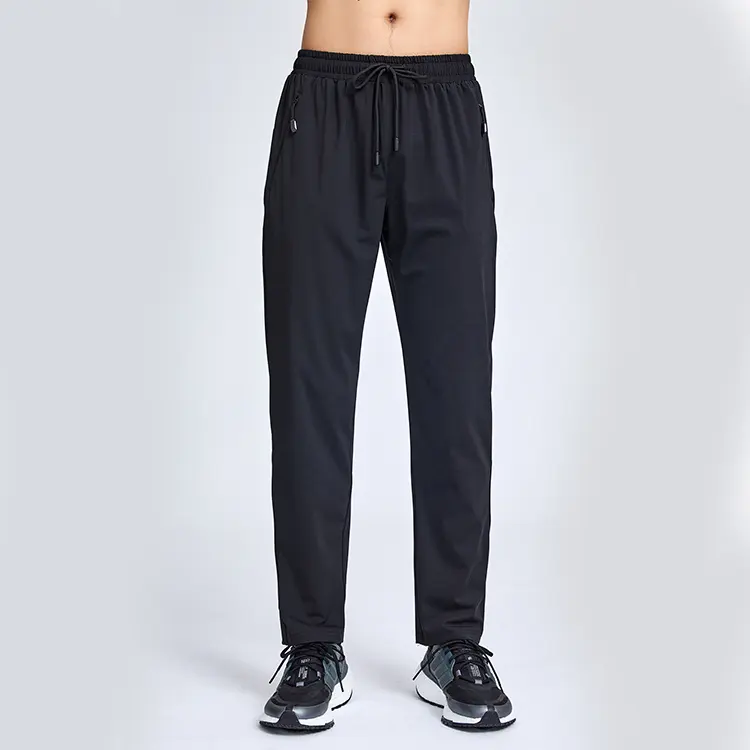 Fashion Joggers Zipper Casual Pants Fitness Sportswear Training Leisure Trousers For Man