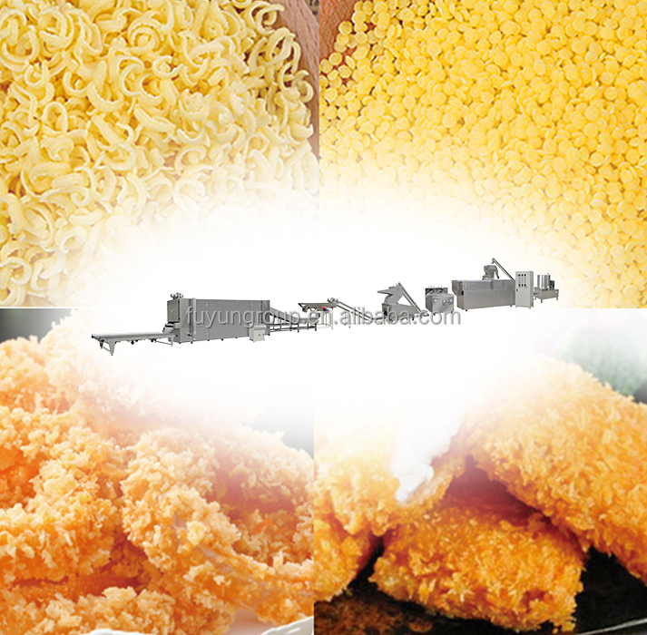 Big Scale Breadcrumbs Making Machine Snow Extruder Production Line
