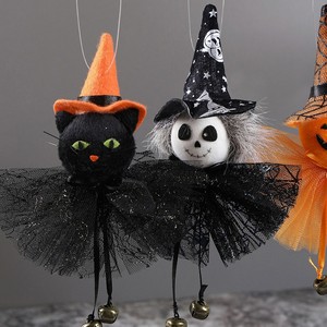 QY Decoración Espeluznante para Fiestas de Halloween en Casa: Muñecos de Peluche de Fantasma, Bruja y Calabaza, Adornos Colgantes de Halloween - Product Image 2