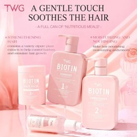 TWG RTS - Kit de Soins Capillaires à la Biotine et Kératine - Shampooing Hydratant et Revitalisant, Huile Réparatrice pour Cheveux, Shampooing Antichute à la Kératine