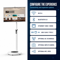 Téléviseur intelligent portable OEM, écran tactile, téléviseur mobile 32 pouces, LCD HD, Android, PC gamer, téléviseur déroulable pour l'extérieur