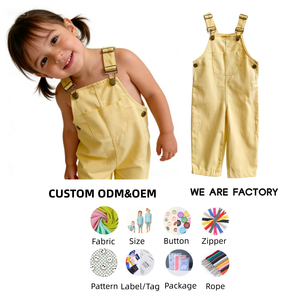 Salopette Diagonale Carina per Bambini, Tutine Primaverili e Autunnali per Bambine, Pantaloni Estivi per Bambini, Salopette Jane in Twill per Bambini - Product Image 1