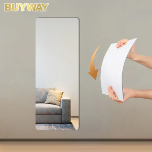 Full Body Self Adhesive Modern Frameless Square Small <strong>Sticky</strong> <strong>Wall</strong> Full Length <strong>Wall</strong> Acrylic <strong>Mirror</strong> Decor <strong>Mirrors</strong> for Living Room - Product Image 2