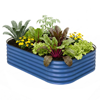 Grand bac à légumes surélevé en métal galvanisé, kit de jardinière surélevée pour légumes, fleurs et herbes