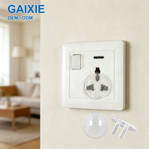 Gaixie - Cubiertas de Seguridad para Enchufes Eléctricos de Plástico para Niños, Protectores de Enchufes Resistentes y Fáciles de Instalar - Product Image 1