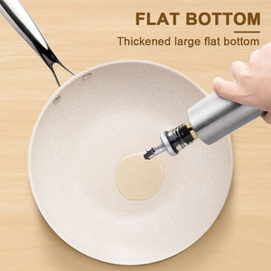 Wok de freír chino portátil de 28cm y 30cm, blanco, multifunción, cocina profesional, sartén de aluminio antiadherente, Wok - Product Image 4