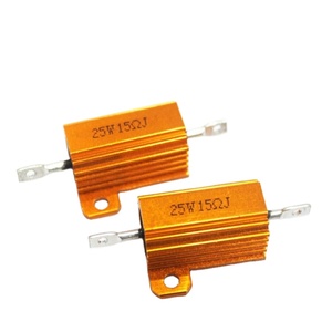 Resistore di Frenatura RX24 in Alluminio Dorato 25W 15R, Componente Elettrico ad Alta Potenza - Product Image 1