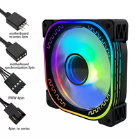 Ventilateur de refroidissement PC ARGB 120 mm avec éclairage LED coloré, roulement fluide, 16 dBA silencieux, 38 CFM, 12 V pour boîtiers d'ordinateurs de jeu