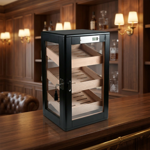 Humidor de cigarros de alta calidad, 75, vendedor caliente, higrómetro Digital negro, Material de madera - Product Image 3