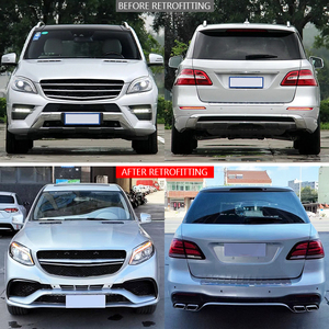 Kit Carrozzeria Paraurti Anteriore e Posteriore Nuovo Aggiornamento 2011-2015 ML <span class=keywords><strong>W166</strong></span> Edizione Senza Perdite Bolt-On per Benz <span class=keywords><strong>GLE</strong></span> <span class=keywords><strong>W166</strong></span> Stile AMG - Product Image 2