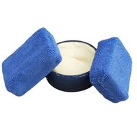 Bloc applicateur de cire carré en microfibre, éponge de polissage pour voiture, tampon de nettoyage et de lustrage pour detailing automobile