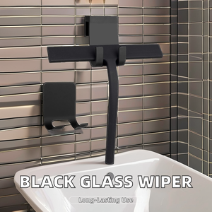 Raclette de douche avec crochet essuie-glace en silicone Raclette de douche <span class=keywords><strong>pour</strong></span> portes en verre Nettoyeur de <span class=keywords><strong>vitres</strong></span> de douche - Product Image 2