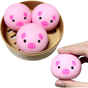 ลูกบอลบีบซิลิโคนรูปหมูจิ๋วสำหรับเด็ก - Product Image 1