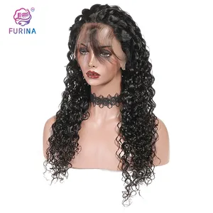 Hot selling water wave full lace wigs 13*4 wigs human hair virgin brazilian natural human hair wigs