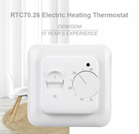 Contrôleur de température mural Telin RTC70 220V 3A 16A à économie d'énergie pour système de chauffage par le sol, usage domestique et commercial