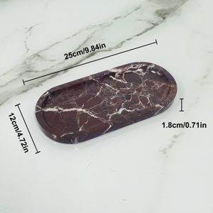 Bandeja de Servicio Multifuncional Nórdica de Lujo con Grabado de Mármol para Joyería y Aromaterapia, Decoración del Hogar, Almacenamiento para Baño de Hotel, Still <span class=keywords><strong>Life</strong></span> - Product Image 2