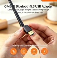 Adaptador USB Externo Inalámbrico CF-B35 de 5.3 2.4GHz, Dongle de Largo Alcance de 20M para PC y Laptop con Windows