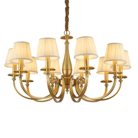 VH Lustre moderne tout en cuivre pour hôtel salle de bal salle à manger villa hall décor interrupteur contrôle faisceau supérieur Angle réglable en hauteur