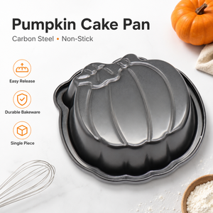 Kürbisförmige Antihaft-Backform aus Kohlenstoffstahl Halloween Herbst-Themen-Kuchenform Hausgemachte Dessert-Muffin DIY Backform - Product Image 1