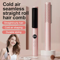 Sisir Pelurus Rambut 2-in-1 38W yang Dapat Disesuaikan untuk Salon dan Penggunaan di Rumah dengan Layar Temperatur