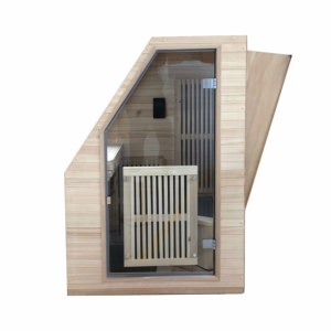 Sauna Infrarroja Moderna para Espacios Pequeños, Sauna Eléctrica Portátil de Madera Maciza de Hemlock para Uso en el Hogar o Apartamento - Product Image 3