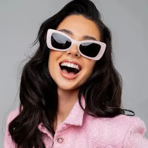 Moda ins hot cat eye shades uv400 clássico tendência luxo óculos mulheres new alta qualidade óculos de sol para senhoras logotipo personalizado