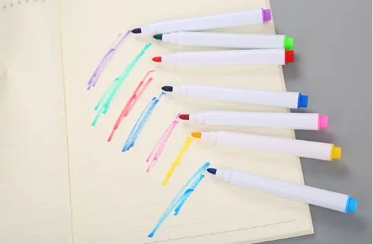 Rotuladores de borrado en seco, punta fina, rotuladores magnéticos de color para pizarra blanca con borradores para escuela y oficina