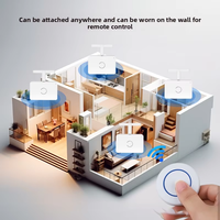 Interrupteur à télécommande sans fil pour dortoirs et chambres louées avec éclairage automatique marche/arrêt et pile CR2025