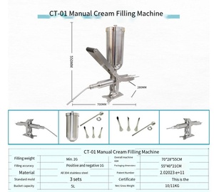 Machine de remplissage manuelle à 2 têtes pour churros, pâte de cacahuète, confiture, <span class=keywords><strong>chocolat</strong></span>, gâteaux, croissants, pains, beignets et crème - Product Image 6