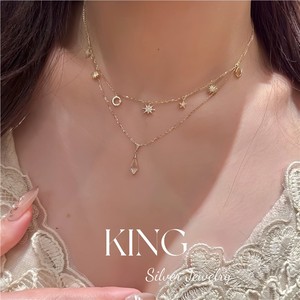 สร้อยคอเงินแท้ประดับดาวและพระจันทร์ ประดับด้วยมอสซาไนต์ สำหรับผู้หญิง สวมใส่ได้ทุกวัน ดีไซน์ทันสมัย - Product Image 5
