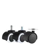 Roulette en plastique pour chaise de bureau, vente en gros, roulette pivotante en Nylon, 1.5/2 pouces, 30mm, 40mm, 50mm