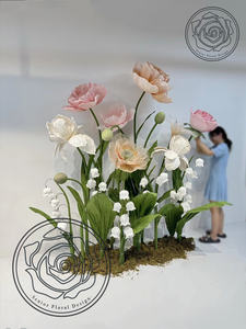 Flores artificiales florales hechas a mano de alta gama de diseñador Senior para accesorios de escenario decoración de boda fotografía - Product Image 5