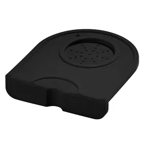 Easy Clean Solid Black Coffee Machine Silicone Coffee Tamper Mat