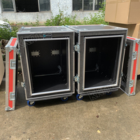Boîtier de rack pour amplificateur audio robuste 24U avec roulettes