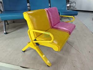 Sillas de Espera para Niños Foshan, Sillas de Recepción para Hospitales, Sala de Espera Moderna, Acero Frío, Recubrimiento de Polvo Colorido, Metal para Clínica - Product Image 4