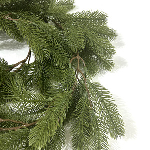 Guirlande artificielle en aiguilles de pin de 180 cm, décoration murale de Noël, style traditionnel en plastique - Product Image 2
